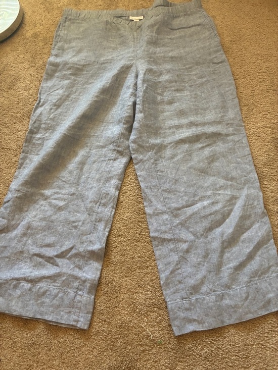 J. Jill Pants - J. Jill | 100% Pure Linen Relaxed Pants in Light Blue Chambray size M